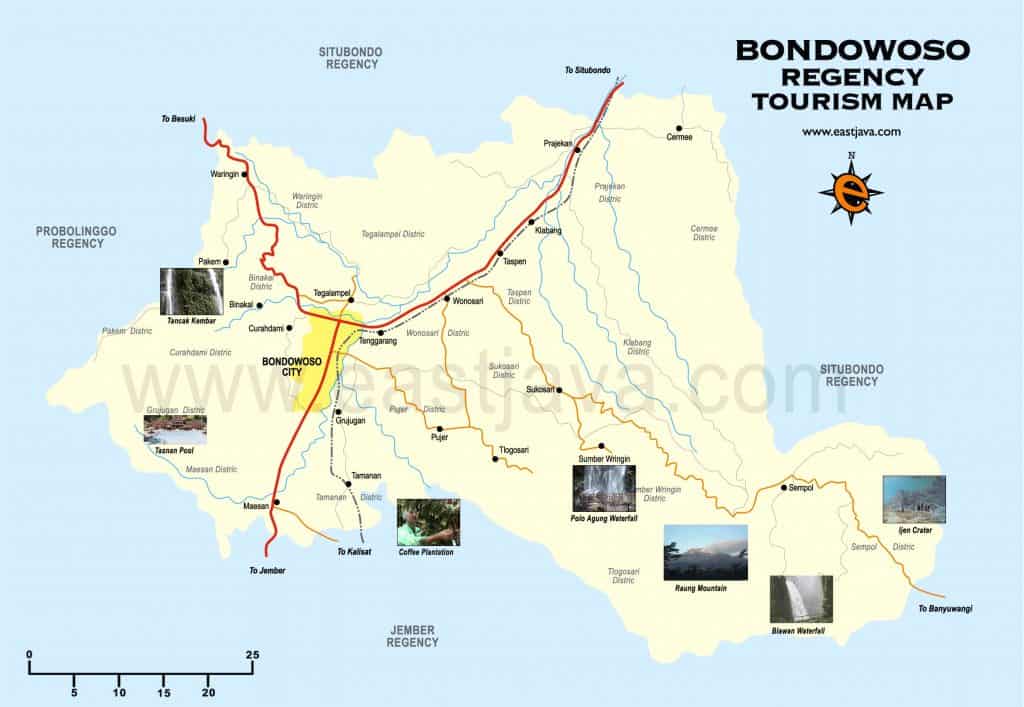 Route to Mount Ijen